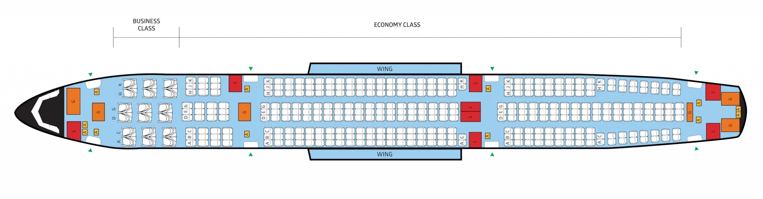 Airbus A330 asientos